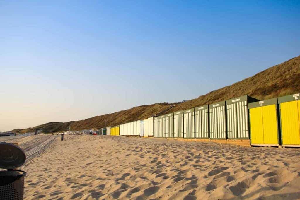 A row of beach houses in Zeeland.