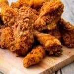 Crispy buttermilk fried chicken with spicy may