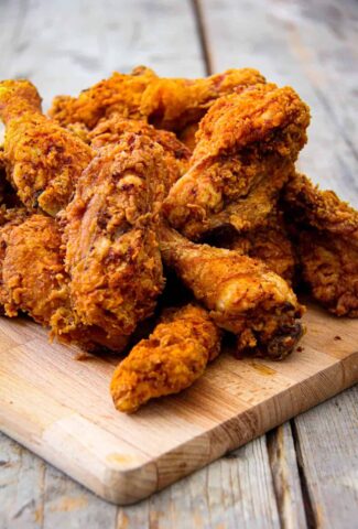 Crispy buttermilk fried chicken with spicy may