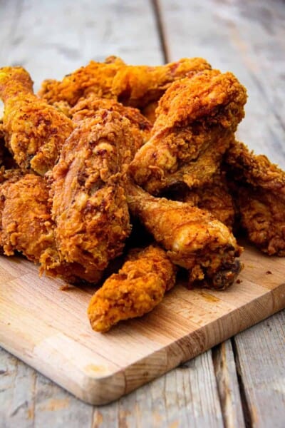 Crispy buttermilk fried chicken with spicy may