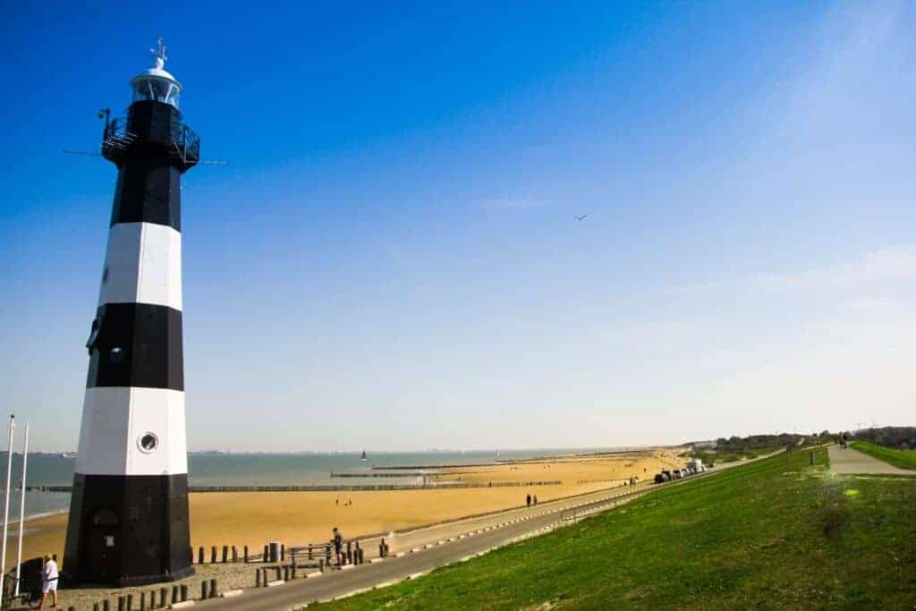 The lighthouse tower in Zeeland, the Netherlands.