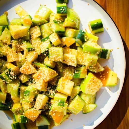 Crunchy Apple Cucumber Salad Braised & Deglazed