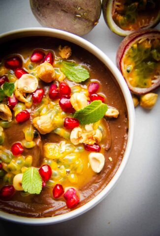 Vegan Chocolate Mousse with Passionfruit