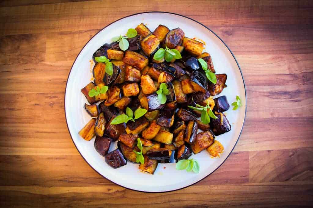 Vegan Eggplant with Smoked Paprika and Basil - Braised & Deglazed