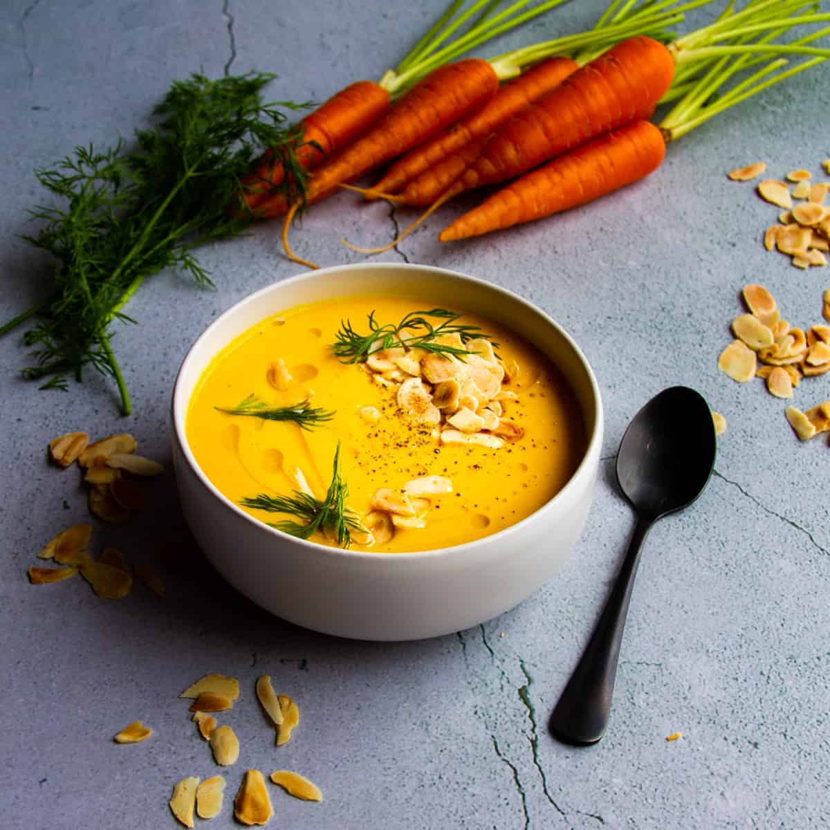 vegan, carrot soup, healthy soup, vegan soup