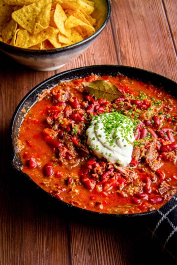 My ultimate shortrib chili done in an instant pot.