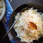 instant pot basmati rice in a bowl.