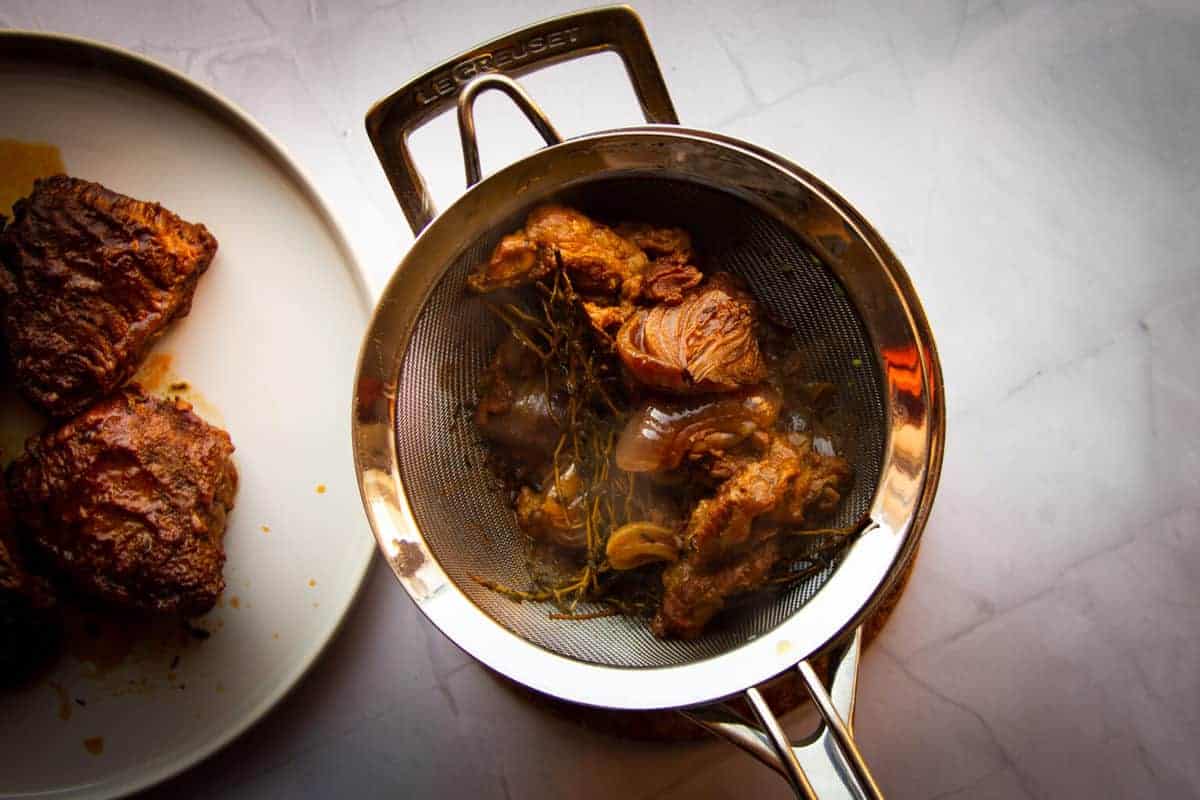 Guinness Braised Beef Cheeks Braised & Deglazed