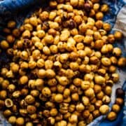 roasted-hazelnuts-in-a-blue-cloth