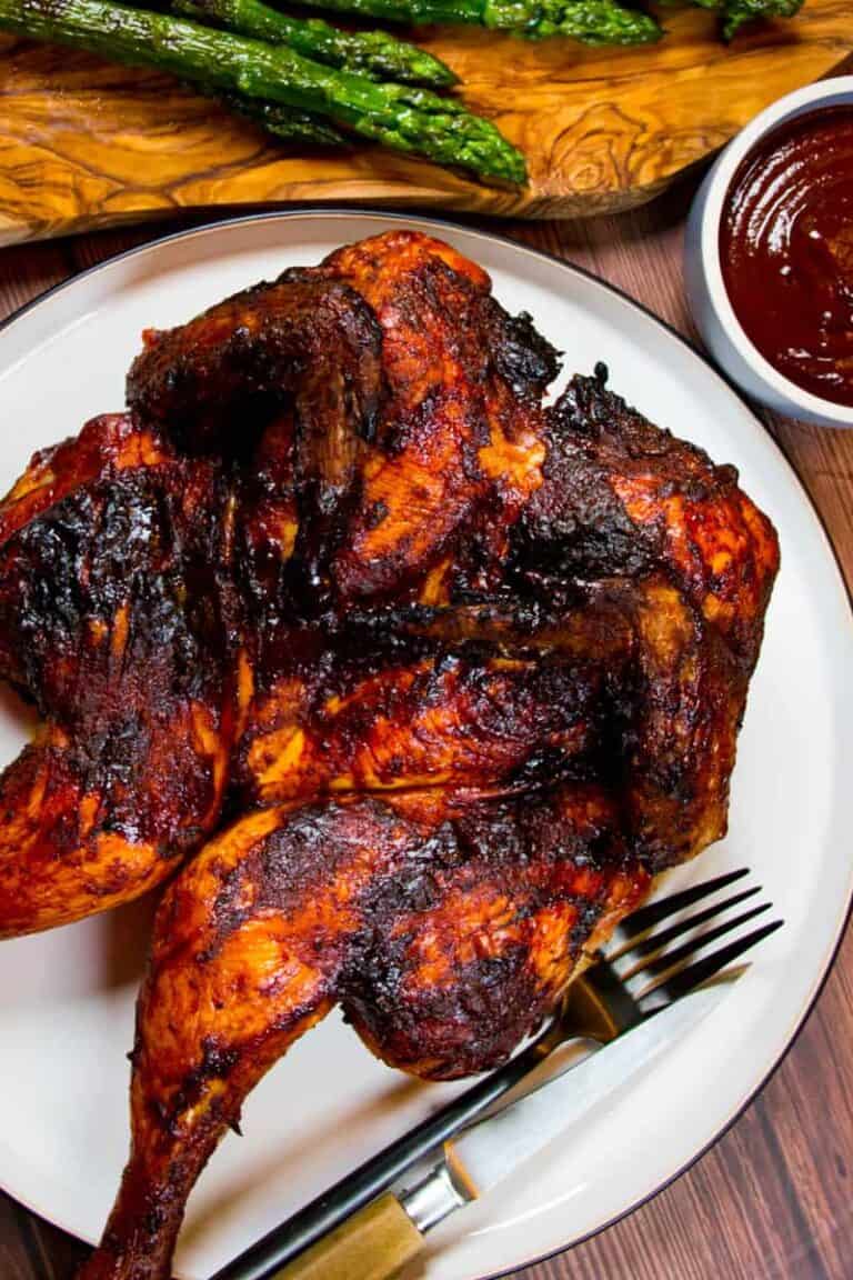 No-Fail Grilled Spatchcock Chicken - Braised & Deglazed