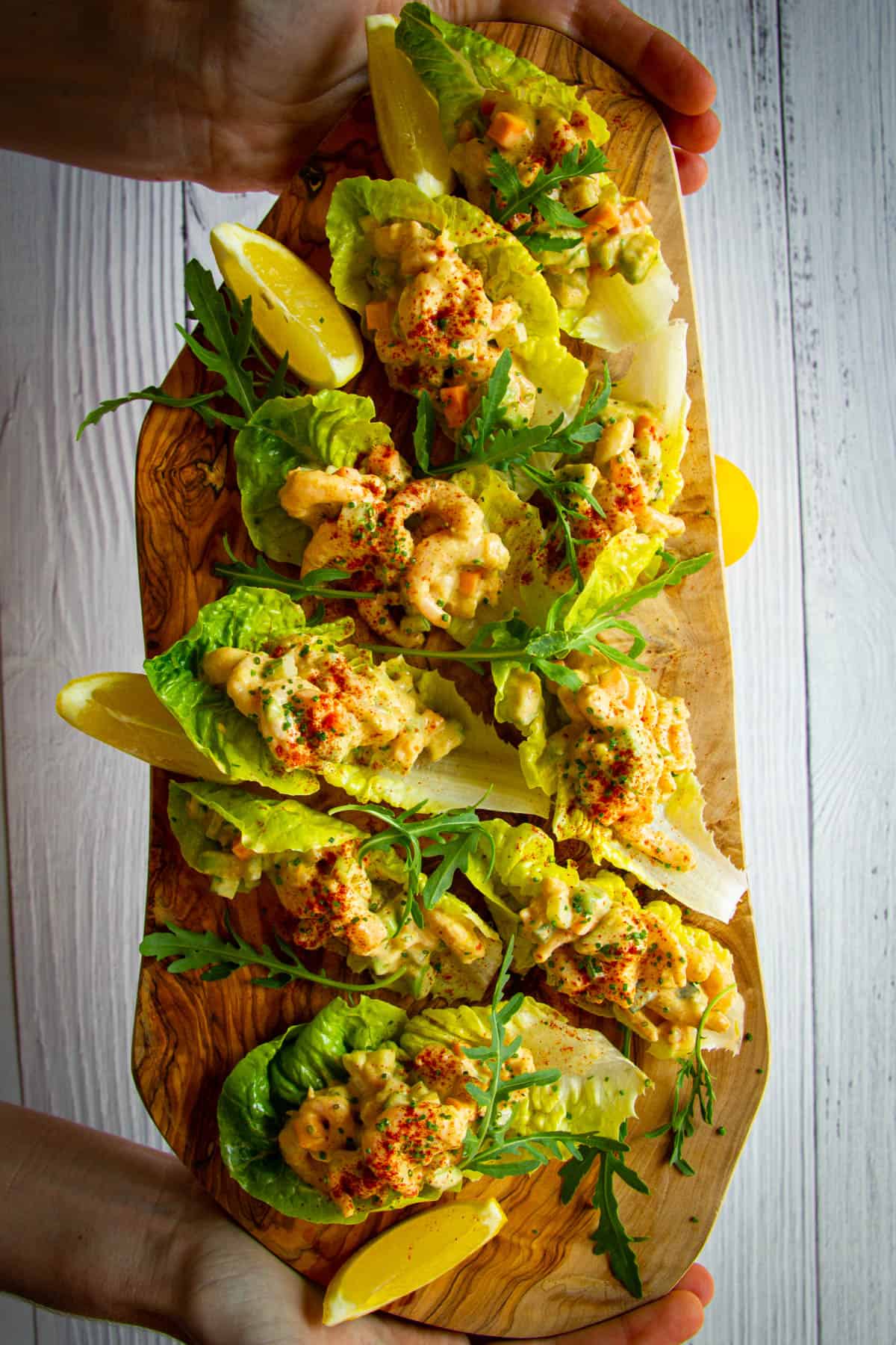 Shrimp Salad Lettuce Wraps with Avocado