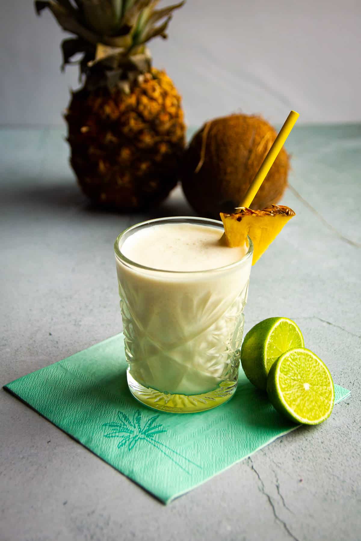 An Easy Pina Colada with Fresh Lime