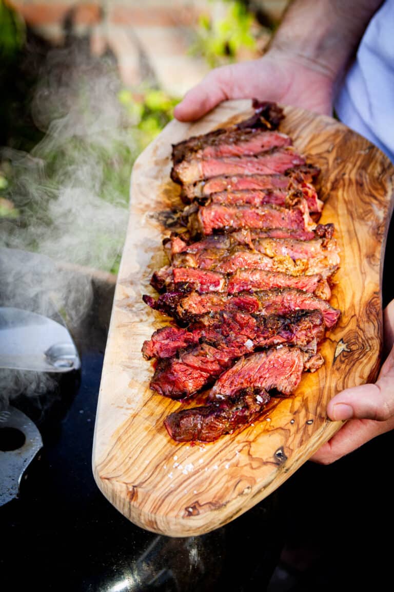 Reverse Sear Smoked Ribeye With Umami Butter