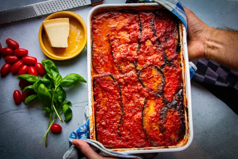 Ultra Comforting Keto Eggplant Parmesan (The Best!) Braised & Deglazed
