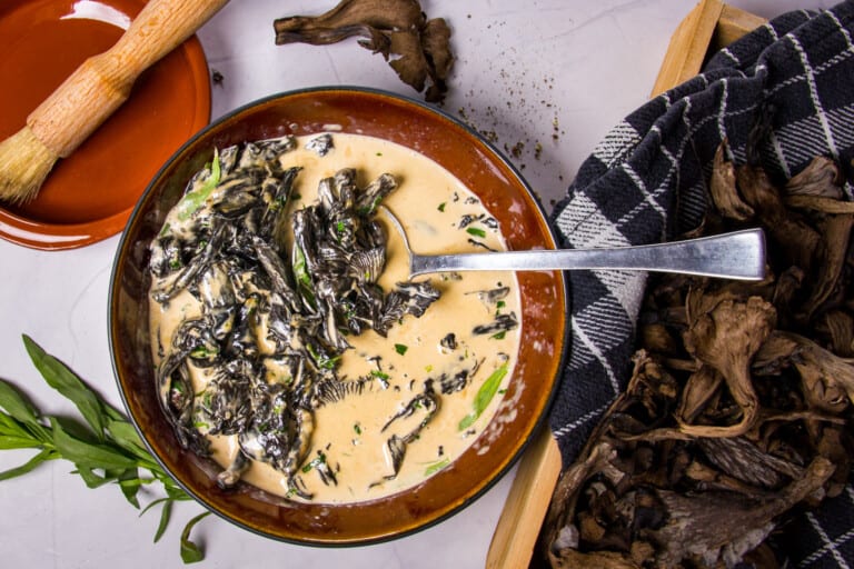 A Delicious Black Trumpet Mushroom Sauce