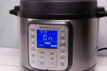 The Instant Pot set to ON position.