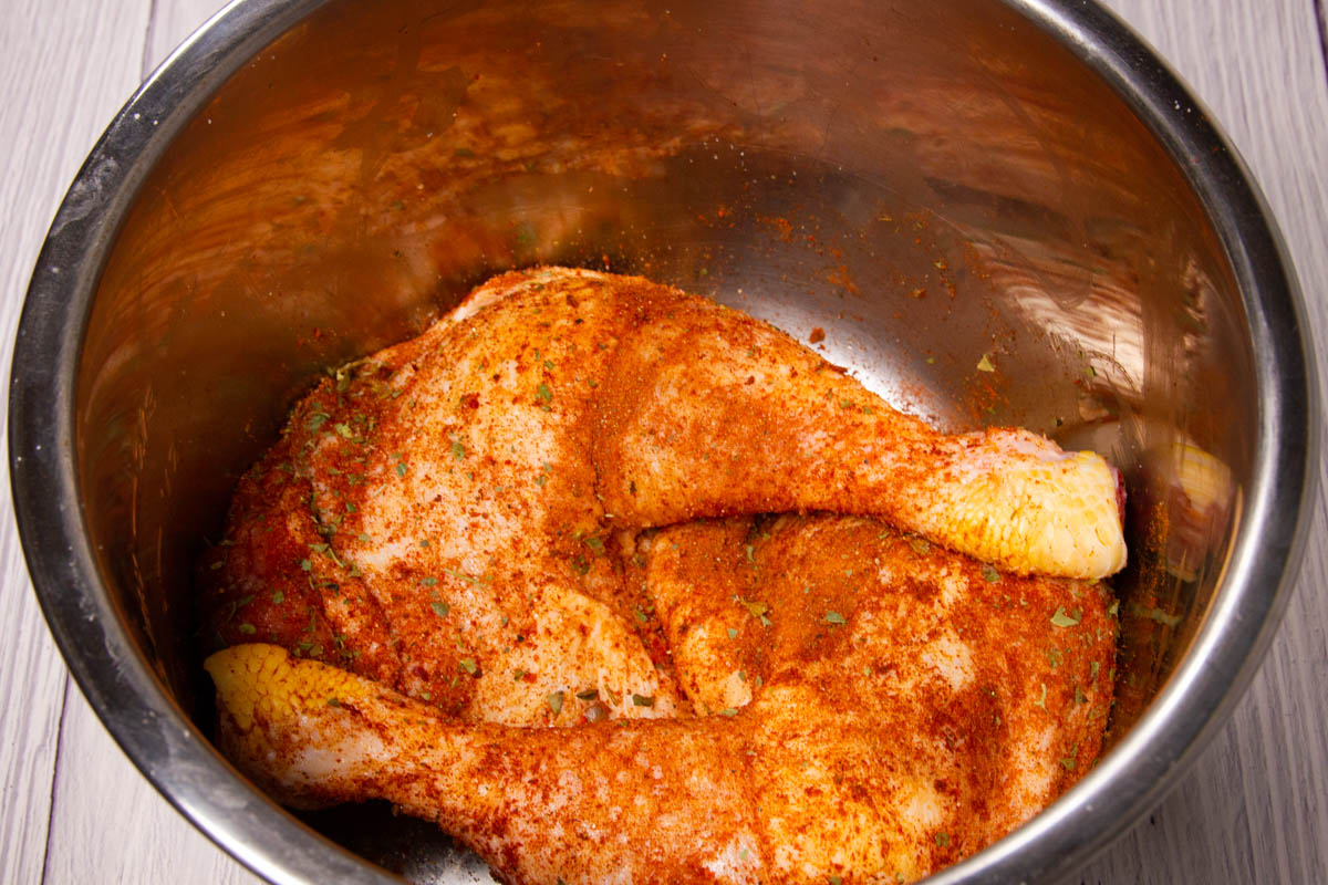 The spice mix added to the chicken.