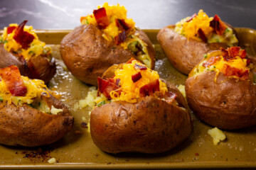 The potatoes ready to be go.